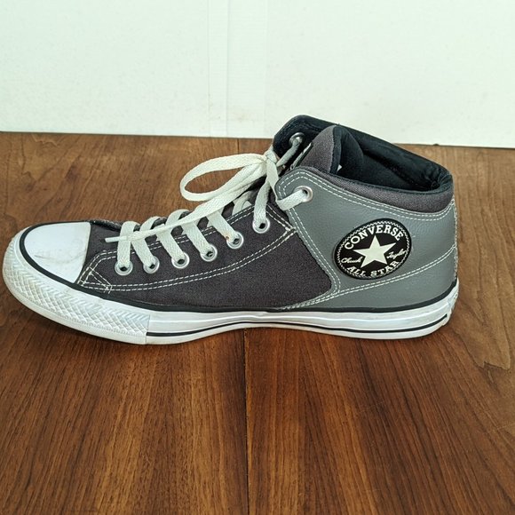 Converse Chuck Taylor Mens High Top Sneaker Fabric/leather 154841c Gray US:8.5 - Picture 4 of 10